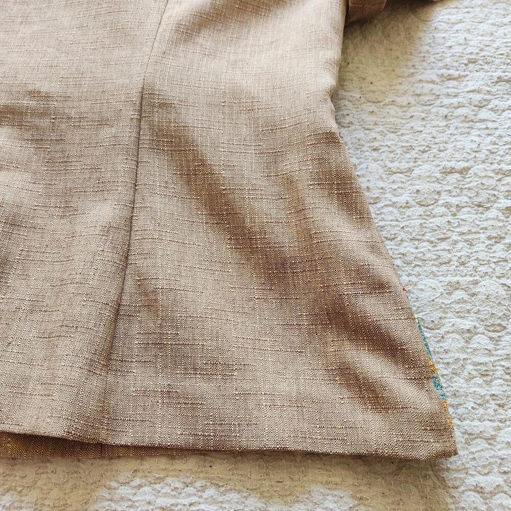 Boho Southwestern Vintage Top Womens 14 Embroidered Hem Cottagecore 90s Y2K - Picture 10 of 16